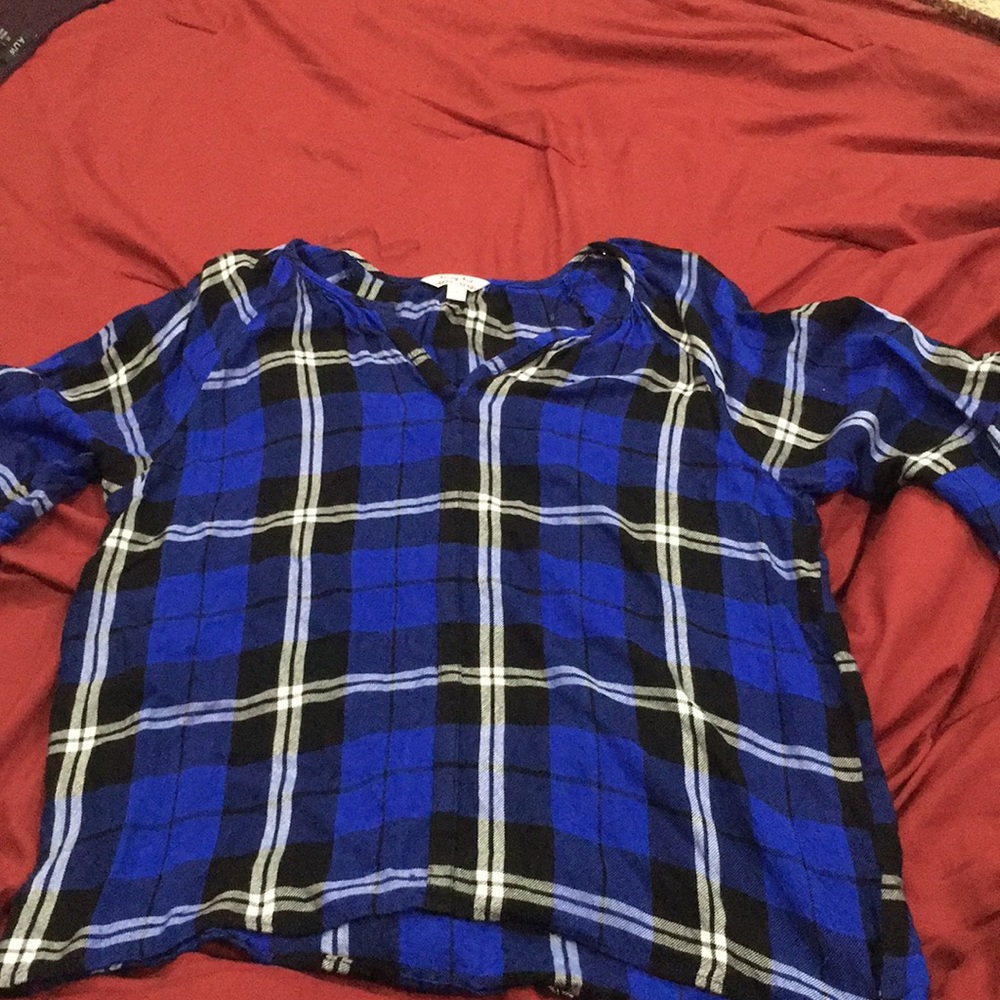 Blue Plaid Shirt